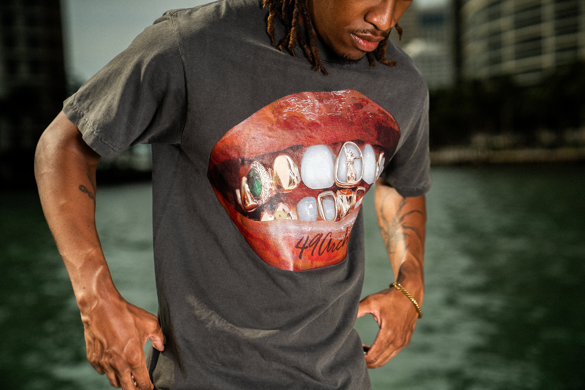 Gold Front Tee