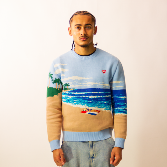 Dominican Bandera Knit Sweater 🇩🇴